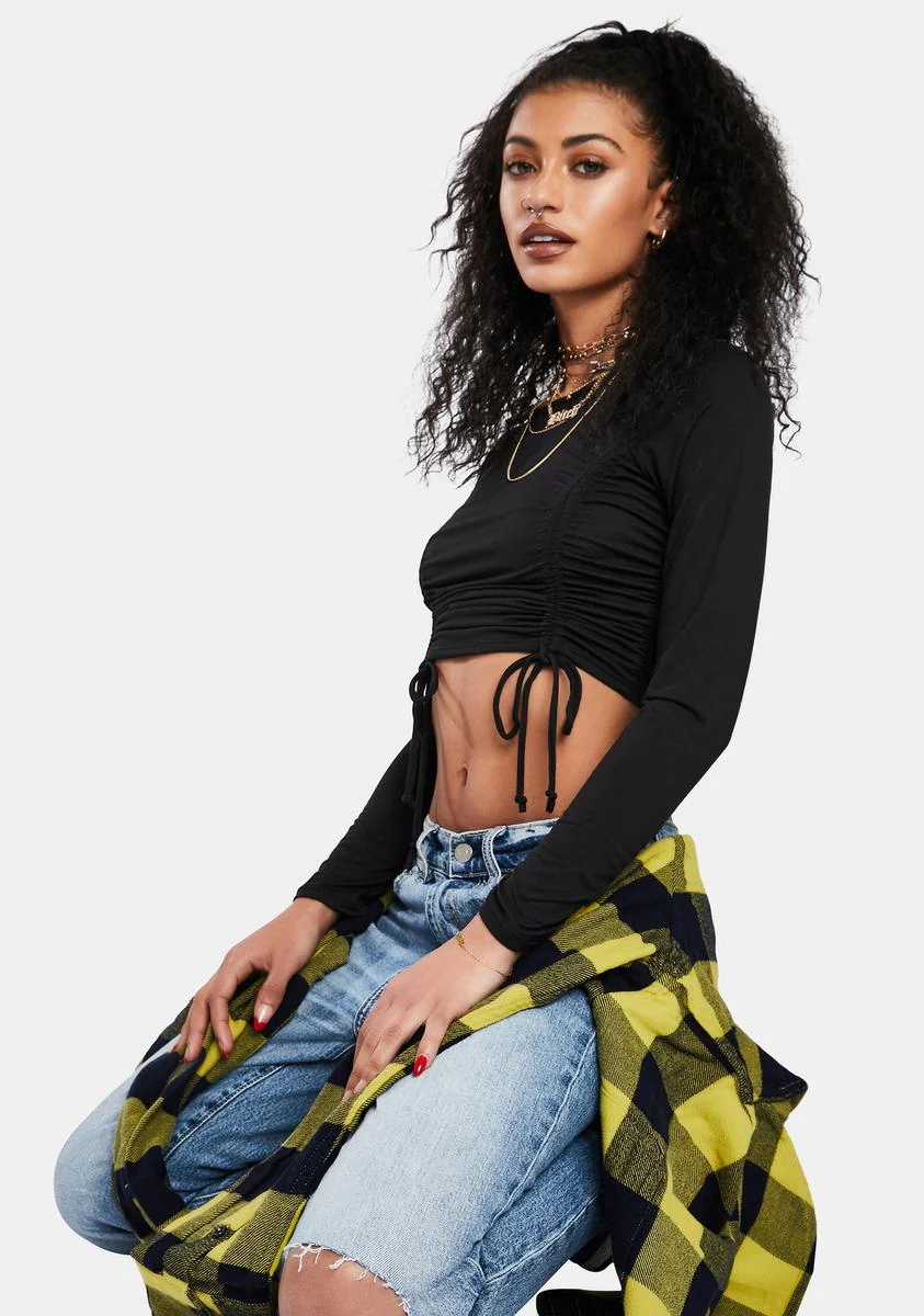 Wasted Time Ruched Crop Top - Image 2