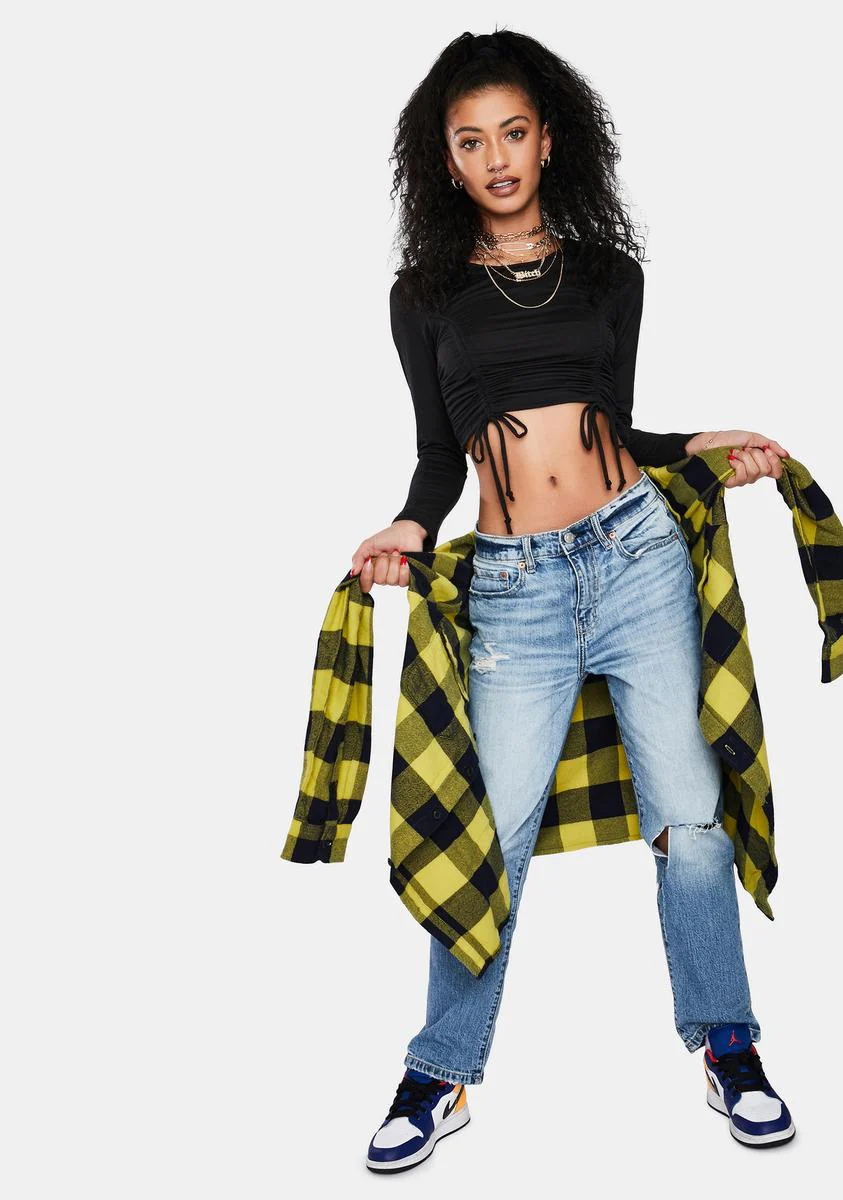 Wasted Time Ruched Crop Top - Image 3